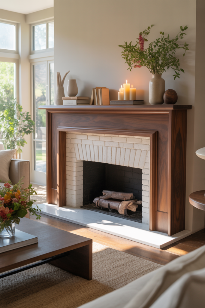 Try a Two Tone Fireplace Color Scheme
