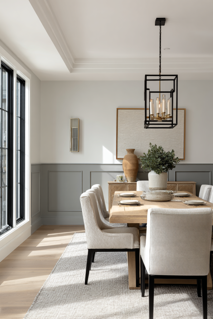 Two Tone Dining Room Paint Ideas