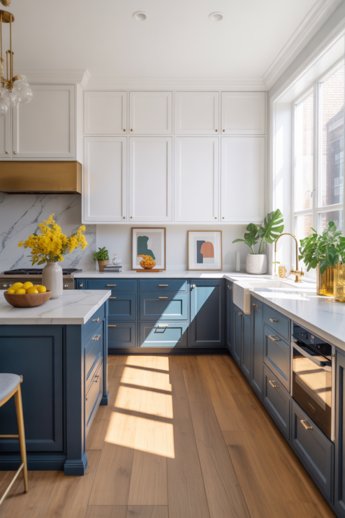 Two tone kitchen cabinets