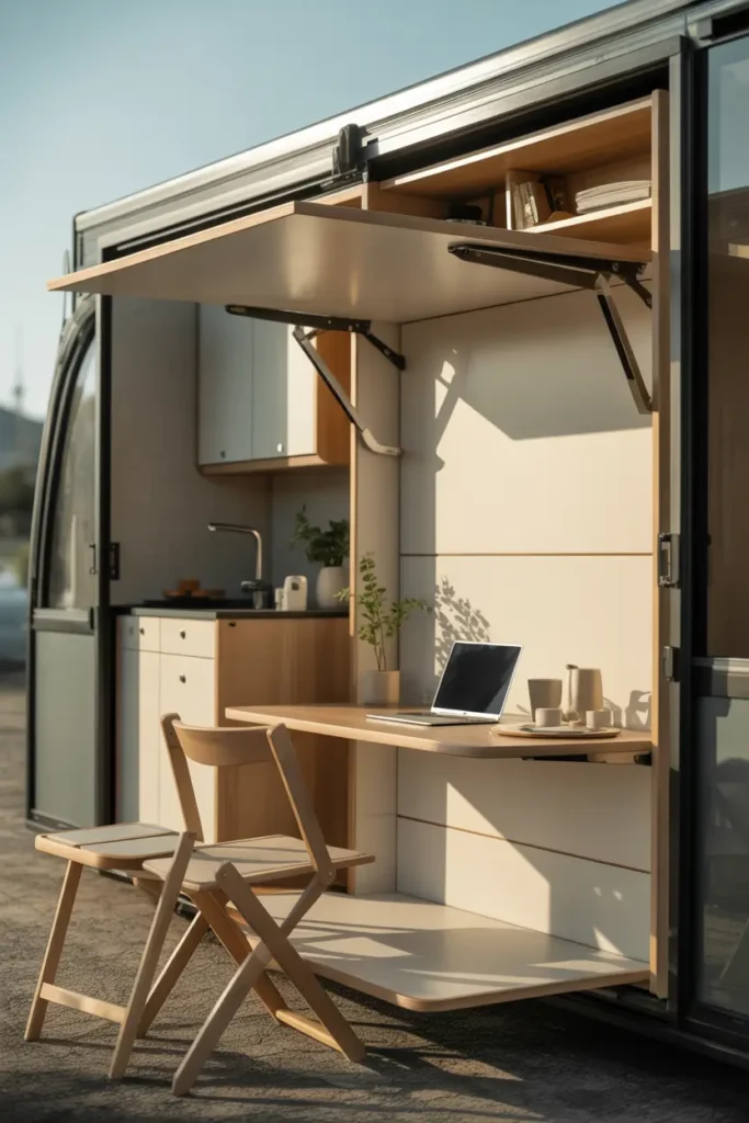 Use Fold Down and Wall Mounted Furniture