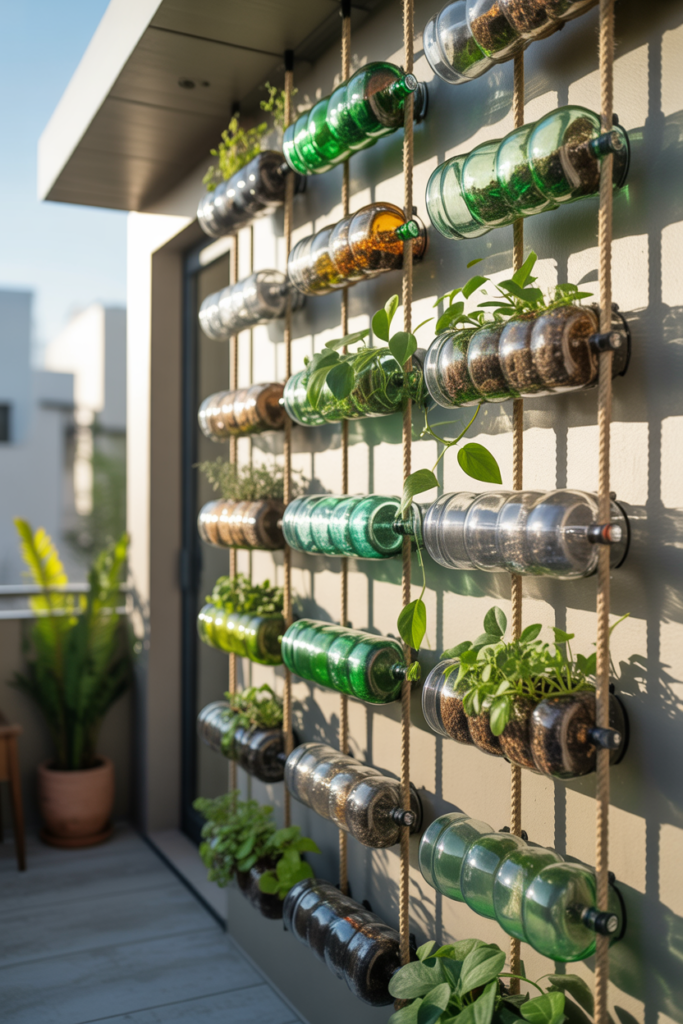 Wall Mounted Vertical Bottle Garden