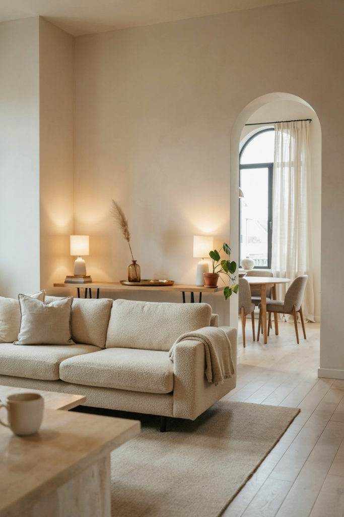 11. Console Table Behind the Sofa