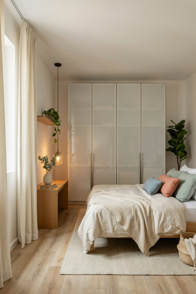 12. Mirrored closet doors with soft edges