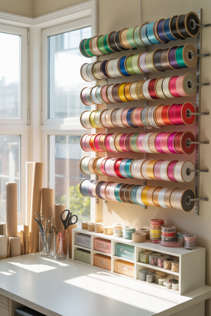 12. Organize Ribbon and Tape Before It Tangels