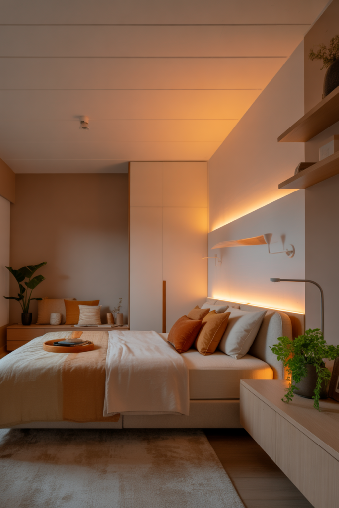 13. Use warm tone lighting for comfort