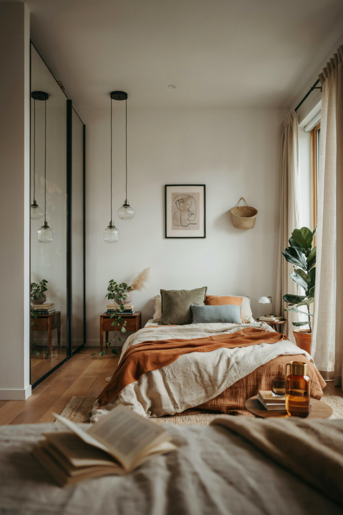 3. Sliding wardrobe doors with mirrors
