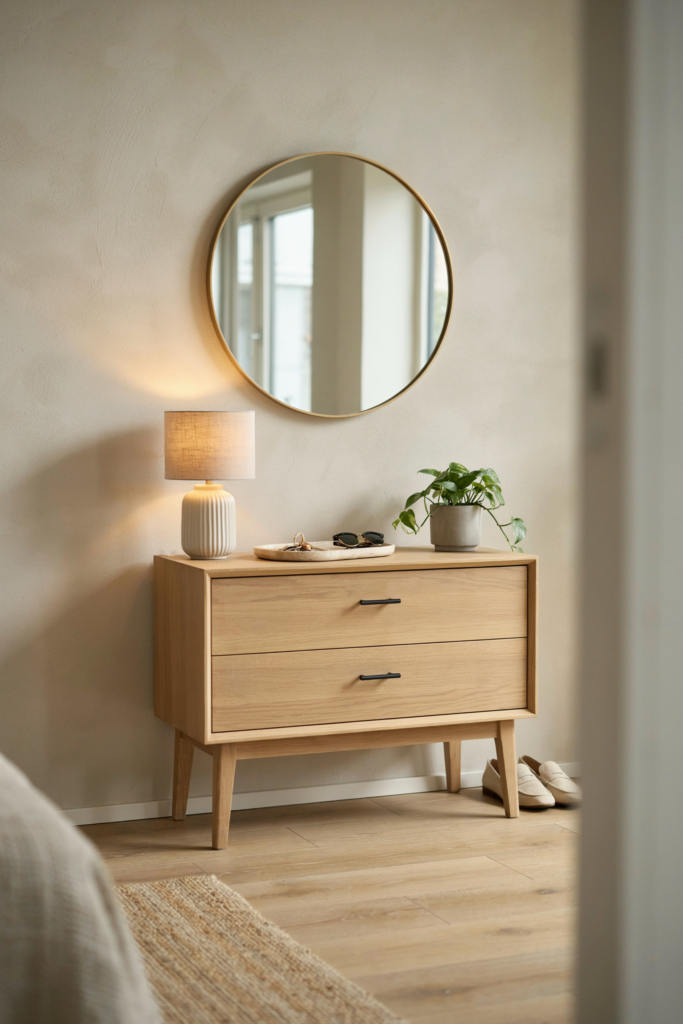 3. Small Console Table With Drawers