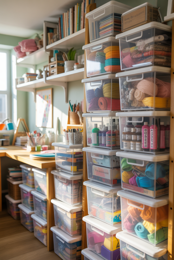 3. Use Clear Bins So You Can See Everything
