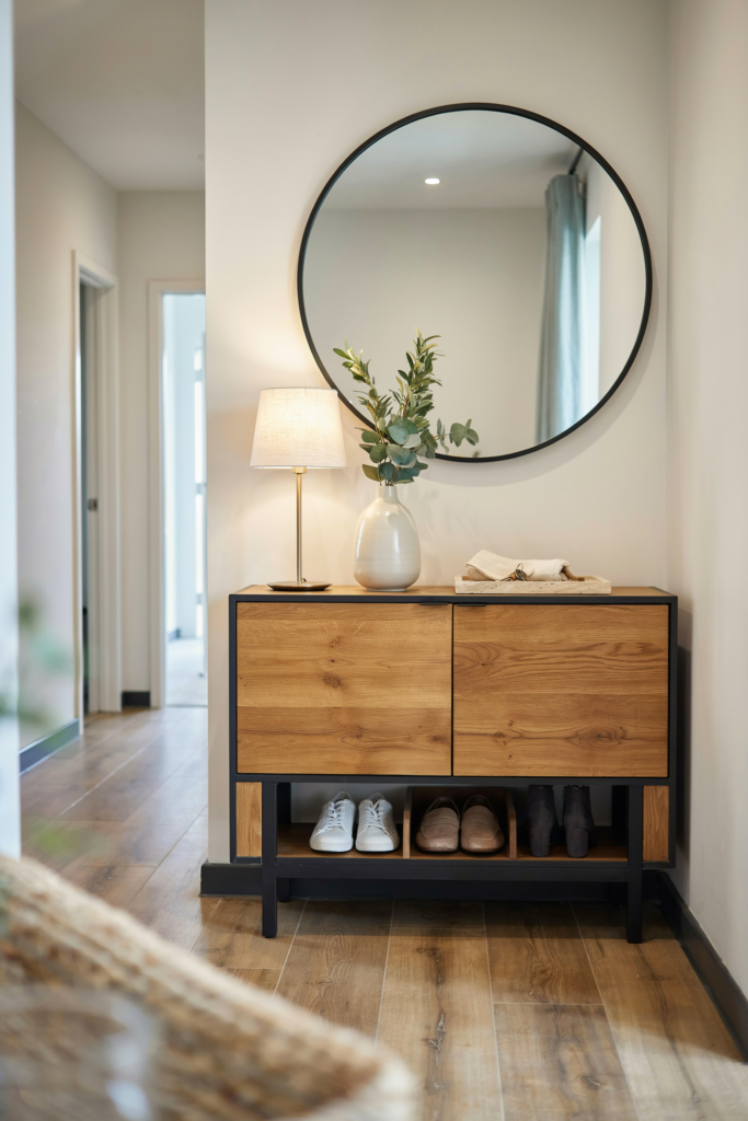 7. Console Table With Shoe Storage