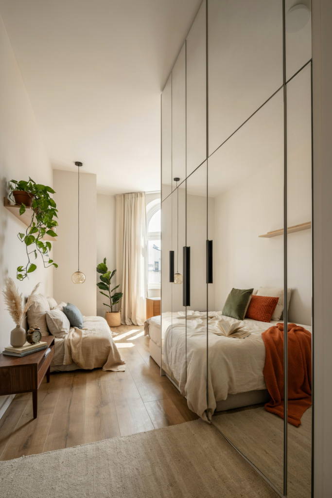 7. Floor to ceiling mirror panels