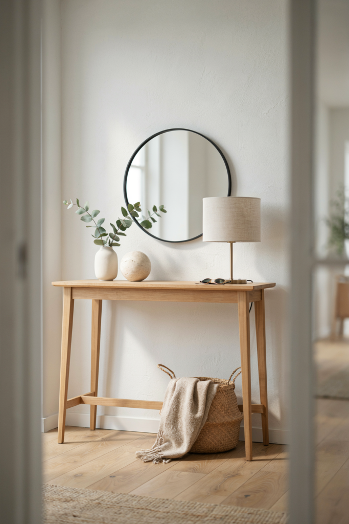 8. Scandinavian Style Console Table