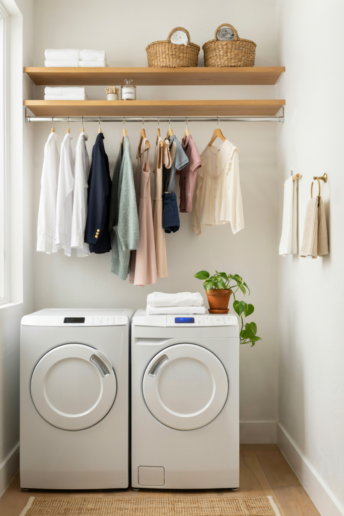 Add a Hanging Rod for Fresh Laundry