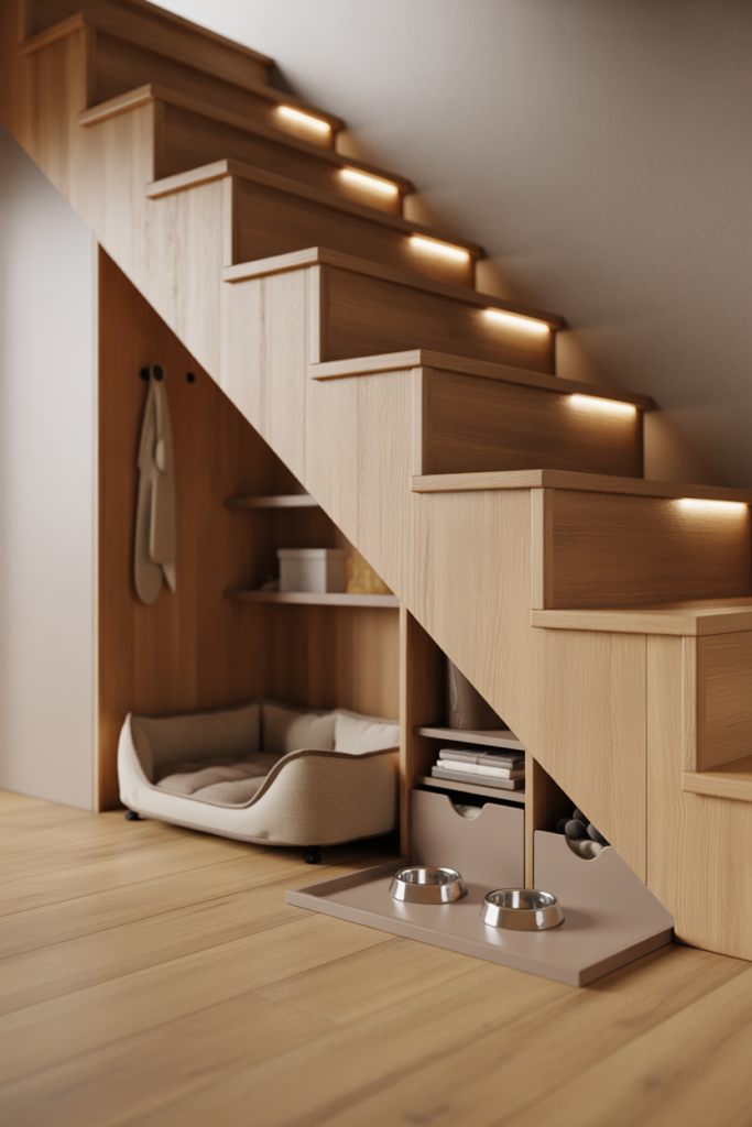 Build a Pet Corner Under the Stairs