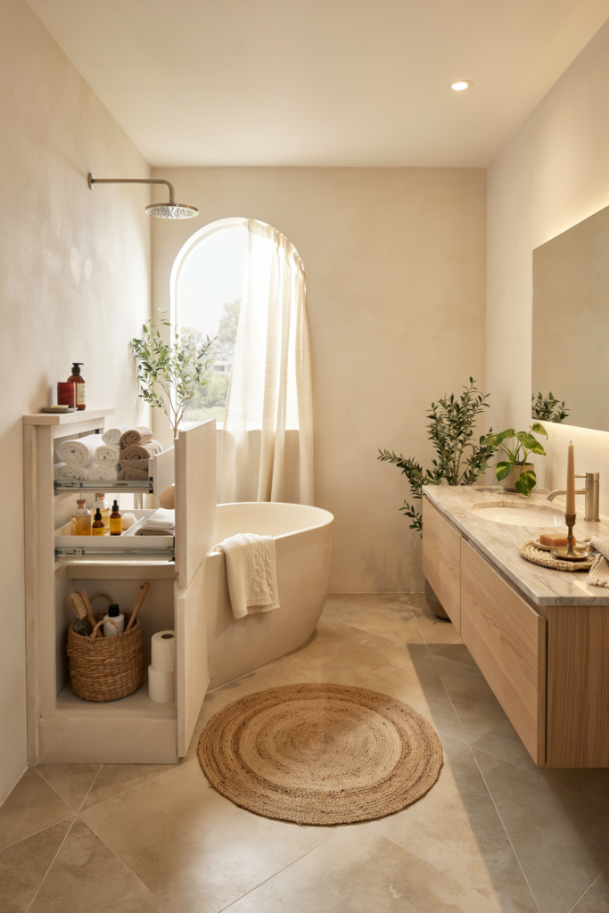 Create Hidden Storage Under the Tub