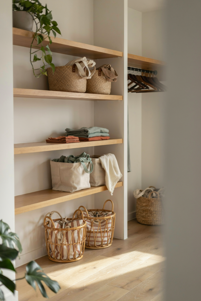 Use Storage Baskets for Casual Bags