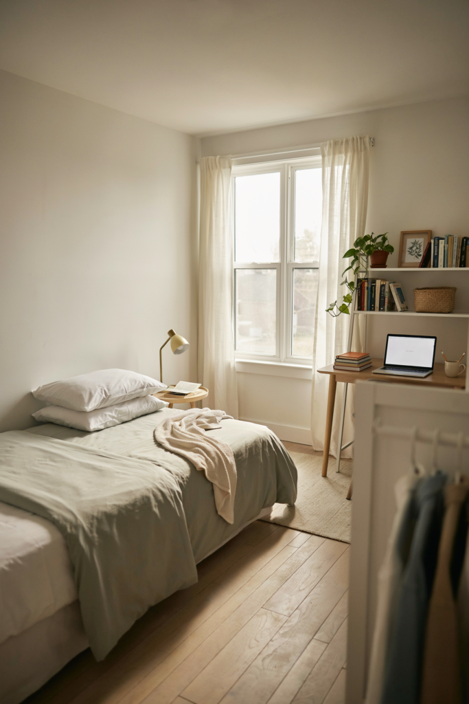 Use a Minimalist Bedding Setup